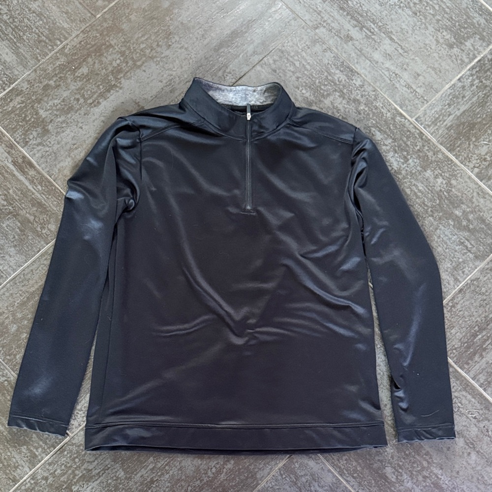 Adidas Golf Black 3/4 Quarter Zip Pullover Mens XL